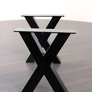 Couchtisch X-Form Tischgestell pulverbeschichtet schwarz