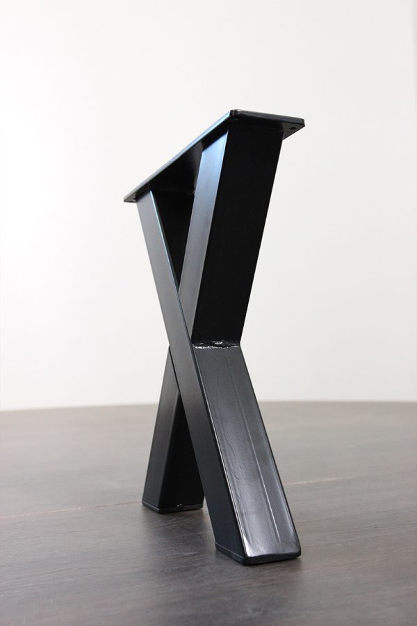 Couchtisch X-Form Tischgestell pulverbeschichtet schwarz